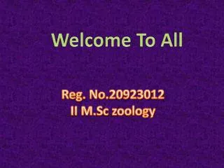 Reg. No.20923012 II M.Sc zoology