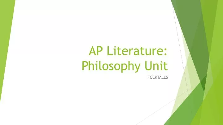 ap literature philosophy unit