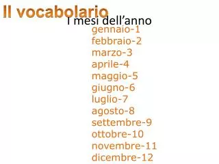 i mesi dell anno