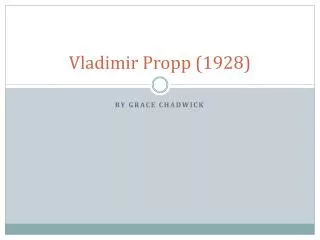 Vladimir Propp (1928)