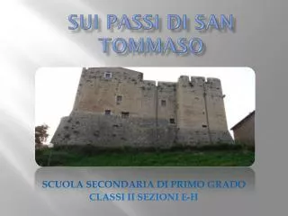 sui passi di san tommaso