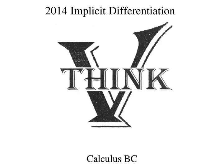 2014 implicit differentiation
