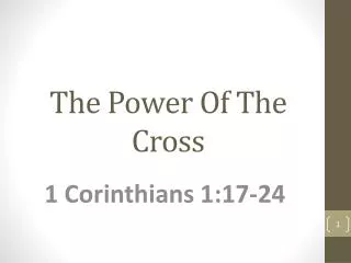 The Power Of The Cross