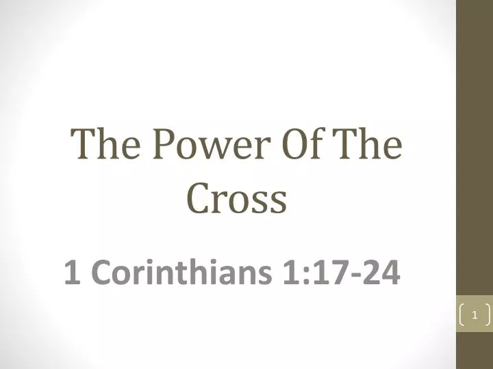 the power of the cross