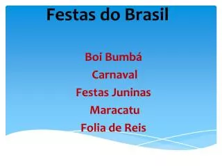 festas do brasil