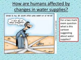 How are humans affected by changes in water supplies?