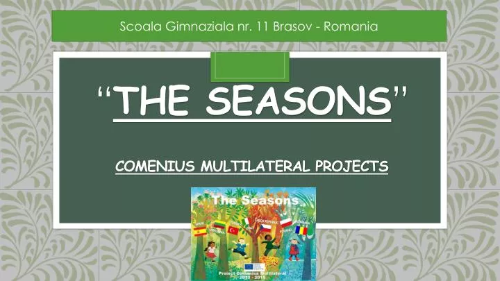 the seasons comenius multilateral projects