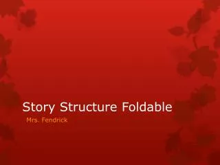 Story Structure Foldable