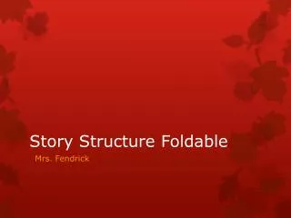 story structure foldable