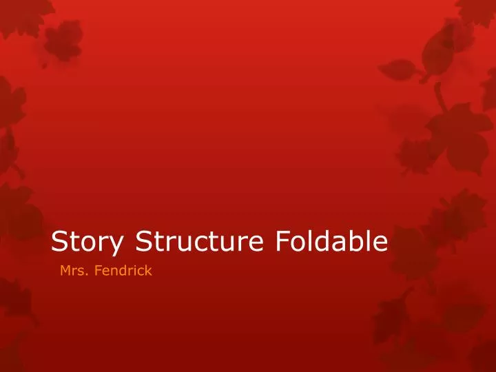 story structure foldable