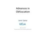 Advances in Obfuscation - slide 1