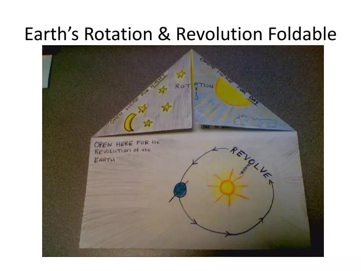 earth s rotation revolution foldable