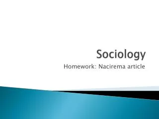 Sociology