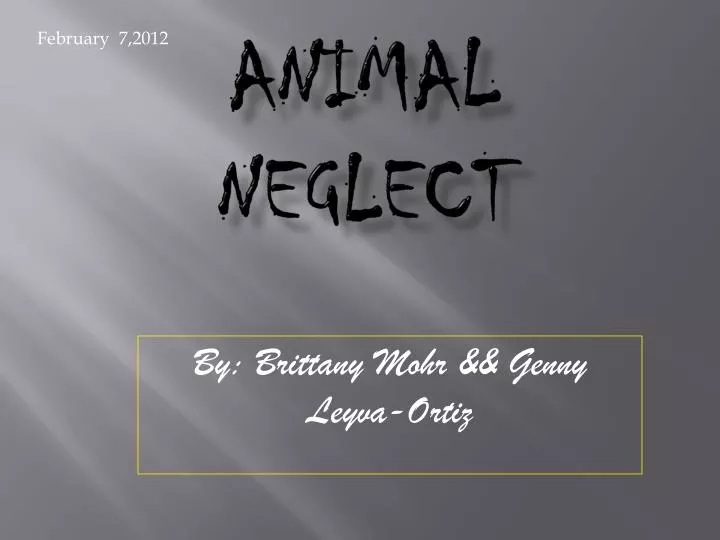 animal neglect