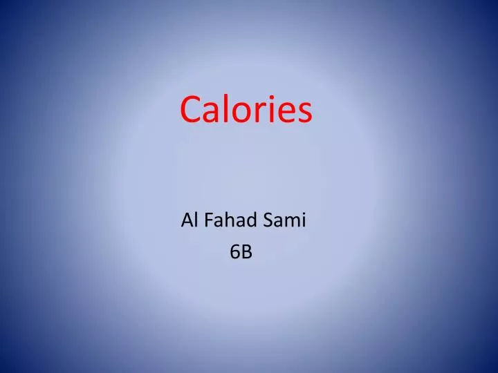 calories