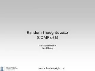 Random Thoughts 2012 (COMP 066)
