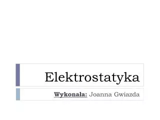 Elektrostatyka