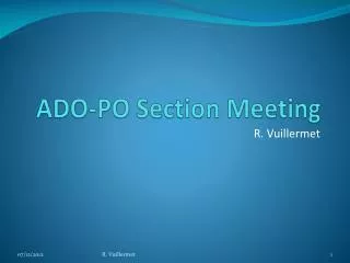 ADO-PO Section Meeting