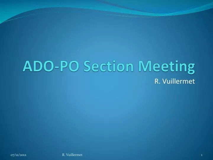 ado po section meeting