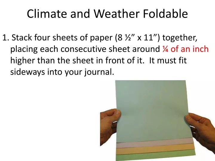 climate and weather foldable