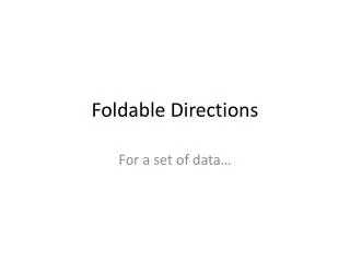 foldable directions