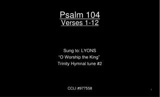Psalm 104 Verses 1-12