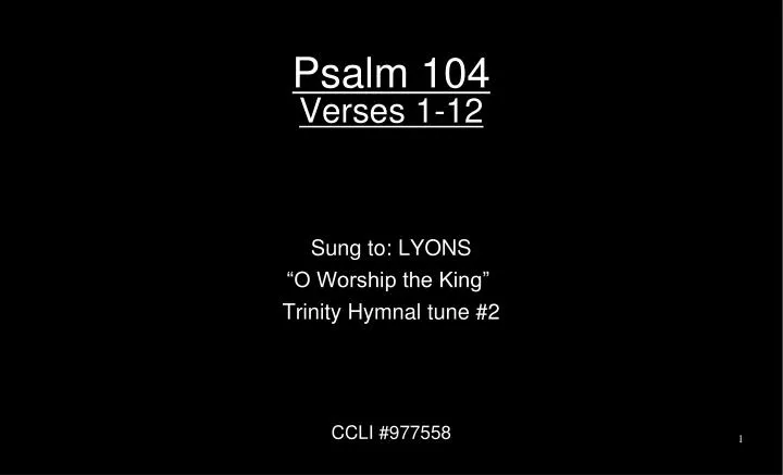 psalm 104 verses 1 12
