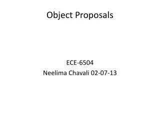 Object Proposals