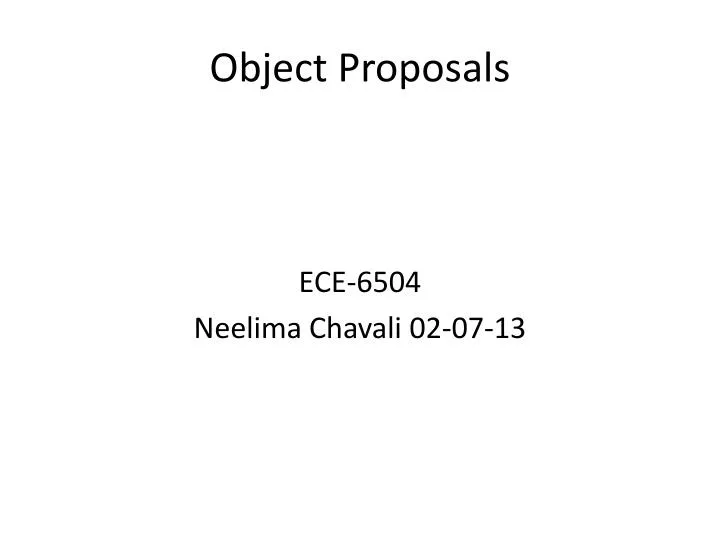 object proposals