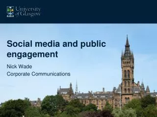 Social media and public engagement