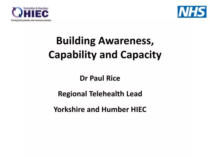 dr paul rice regional telehealth lead yorkshire and humber hiec