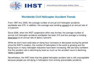 Worldwide Civil Helicopter Accident Trends