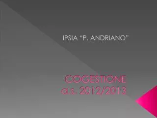 cogestione a s 2012 2013