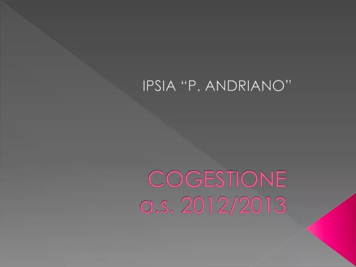 cogestione a s 2012 2013