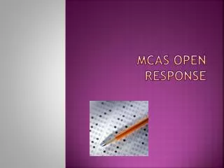 MCAS Open Response