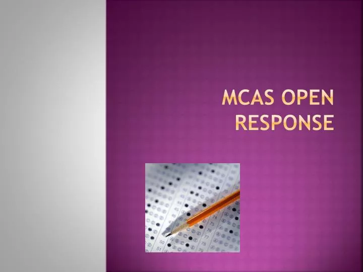 mcas open response