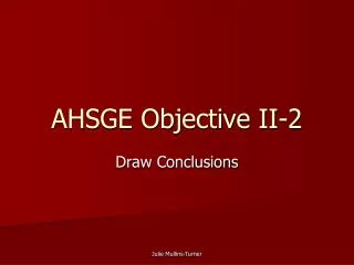 AHSGE Objective II-2