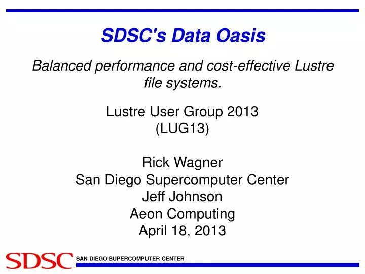 sdsc s data oasis