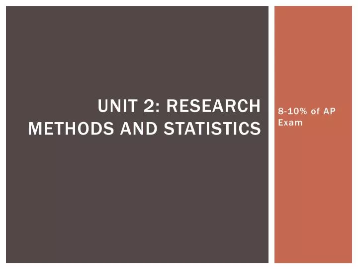 unit 2 research methods and statistics