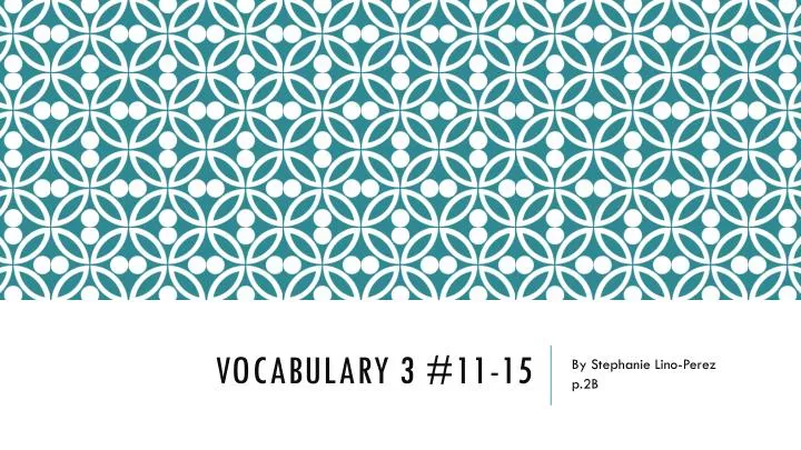 vocabulary 3 11 15