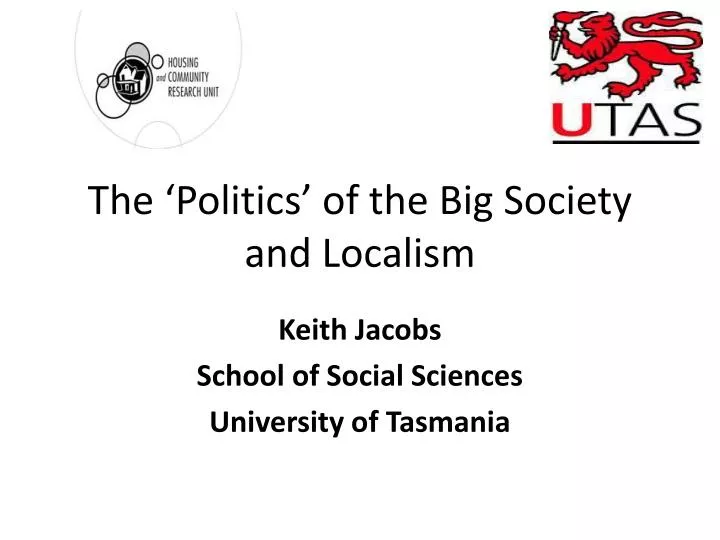 the politics of the big society and localism