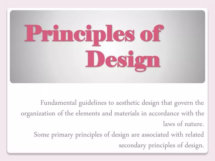 principles of design