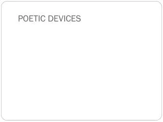 poetic devices