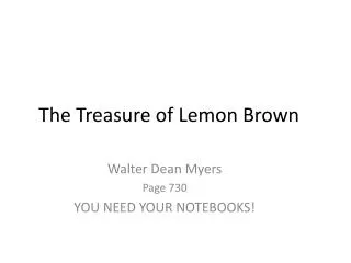 The Treasure of Lemon Brown