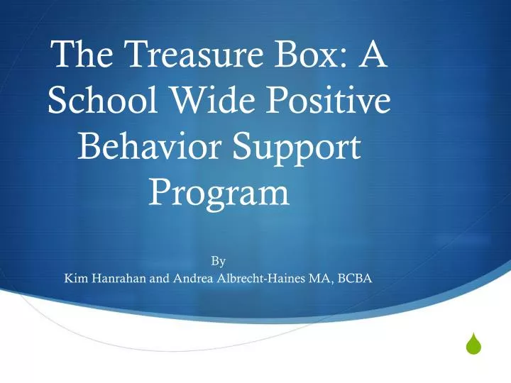 the treasure box a school wide positive behavior support program