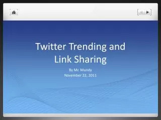 Twitter Trending and Link Sharing