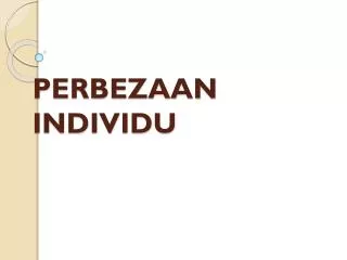 perbezaan individu
