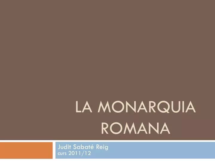 la monarquia romana