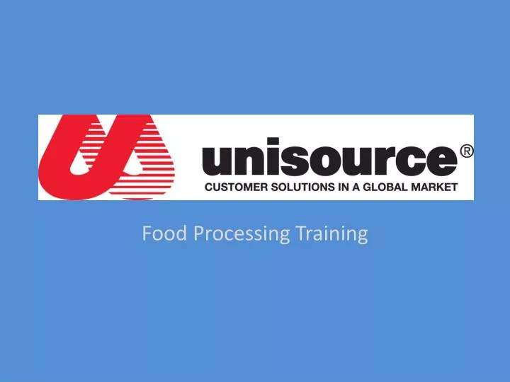 food processing training