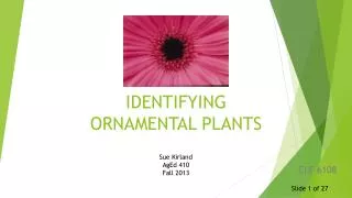 IDENTIFYING ORNAMENTAL PLANTS